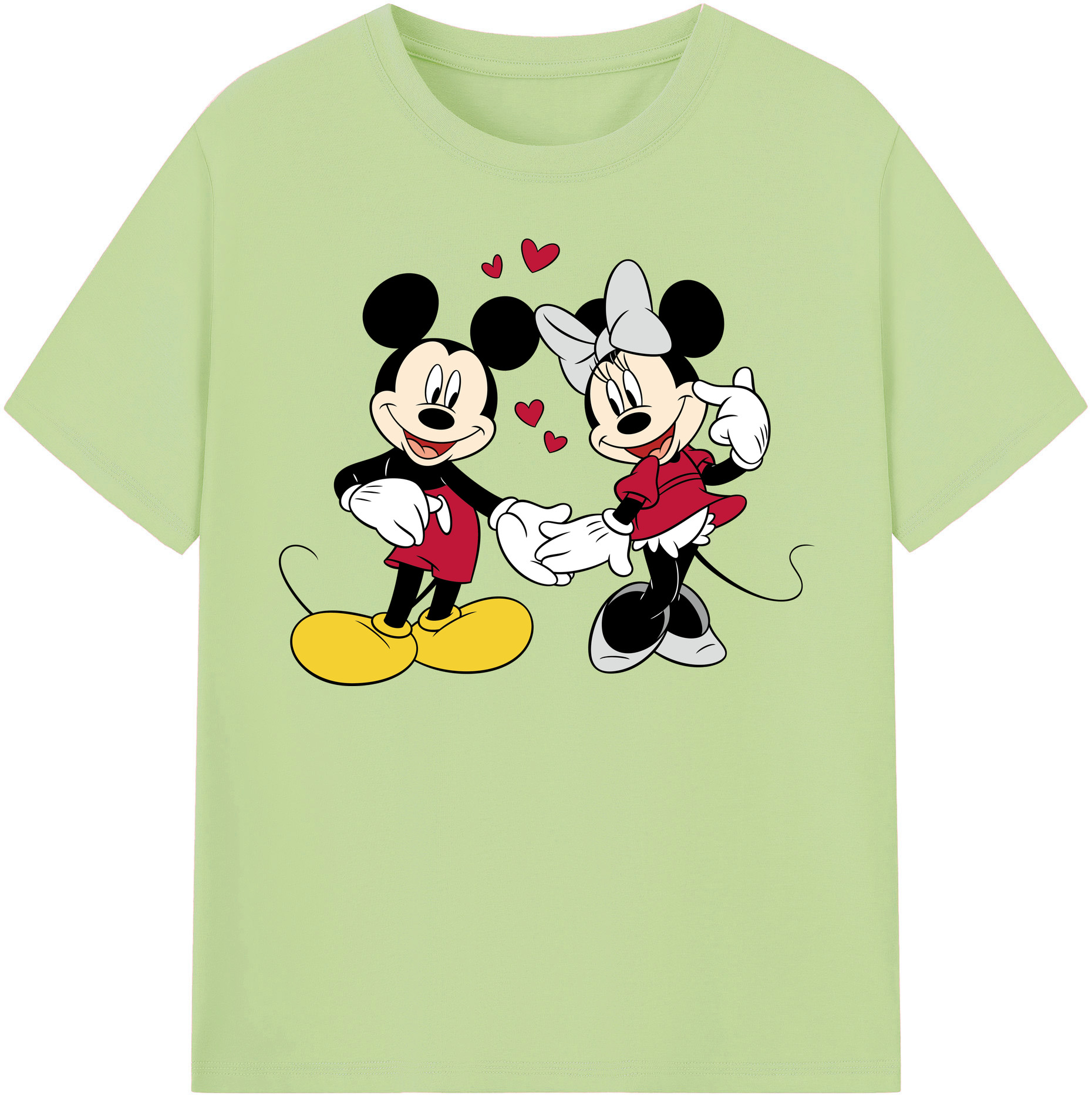 （画像用） ミッキーマウス Mickey Mouse 綿100％半袖Tシャツ（フロントプリント）